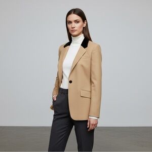 Pendleton Camel Blazer with Black Collar